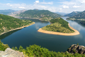 Fototapeta premium Arda River meander and Kardzhali Reservoir, Bulgaria