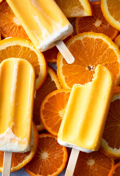 Bite out of an orange creamsicle