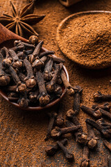 Cloves and cinnamon close - up
