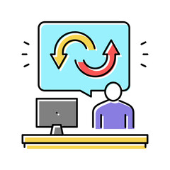 behavior user color icon vector illustration
