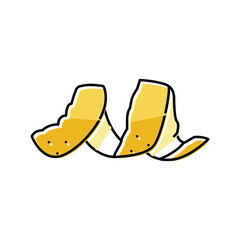 peel lemon color icon vector illustration