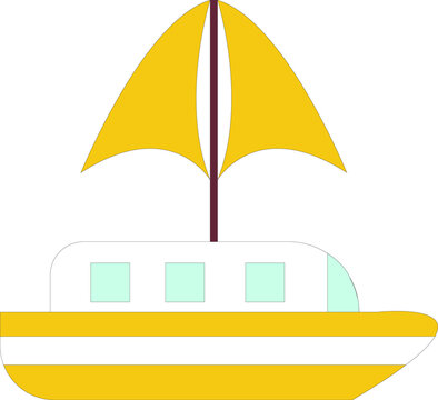 Veiled Yellow Ochre Boat Vector