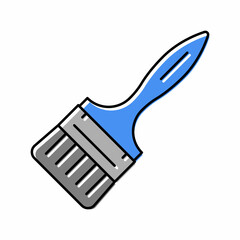 brush tool color icon vector illustration