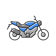 Fototapeta premium motorcycle transport color icon vector illustration