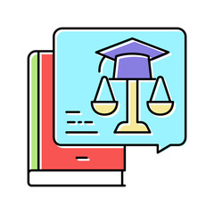 education history color icon vector illustration