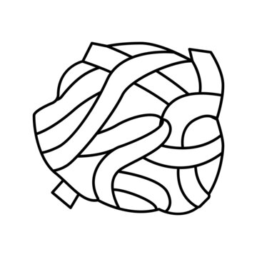 recommend clip art: tagliatelle pasta line icon vector illustration