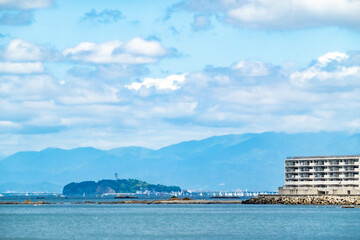 神奈川県葉山町一色海岸からの景色
