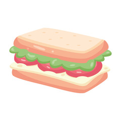 Isolated sandwich icon Healthy food Vector illustration