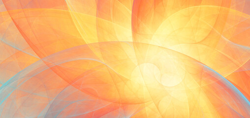 Summer solstice. Abstract sunny background. Fractal artwork for creative graphic design - obrazy, fototapety, plakaty