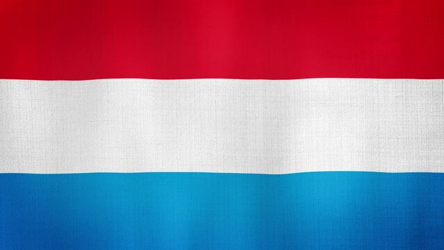 Luxembourg state waving flag background 20 seconds animation