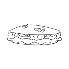Isolated sandwich icon Healthy food Vector illustration