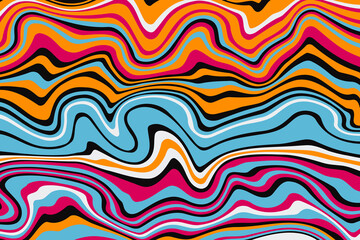Abstract psychedelic groovy background. Abstract background. Vector illustration.