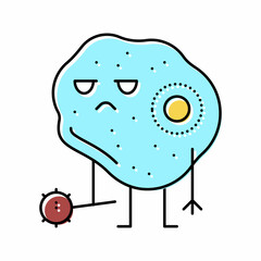 bacterium ill color icon vector illustration