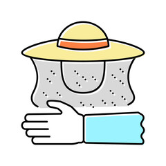 beekeeping clothing color icon vector illustration