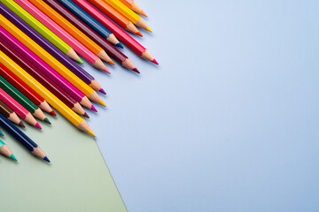 closeup color pencil, back to school concept
