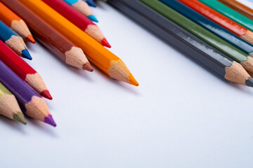 closeup color pencil, back to school concept
