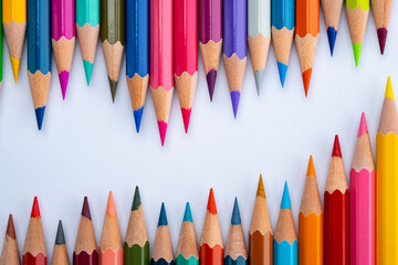 closeup color pencil, back to school concept
