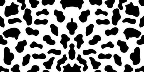 Fototapeta na wymiar Vector brown cow print pattern animal Seamless. Cow skin abstract for printing, cutting, and crafts Ideal for mugs, stickers, stencils, web, cover. wall stickers, home decorate and more