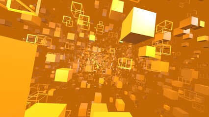 キューブ トンネル VJ ジオメトリック 黄色 [別Verあり]