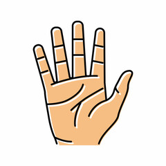 Fototapeta premium hand people body part color icon vector illustration