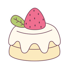 Isolated glazed donut Dessert icon Vector illustration