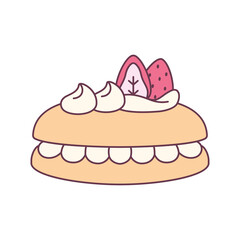 Isolated glazed donut Dessert icon Vector illustration