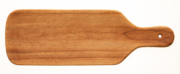 Chopping board isolated on white background. handmade wooden cutting board	