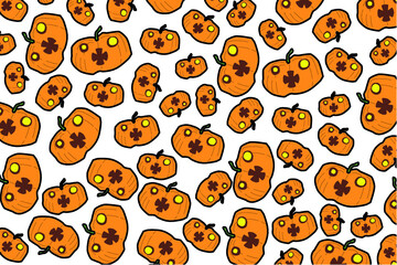 Fototapeta premium pattern design with pumpkin head halloween theme