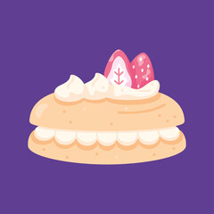 Isolated glazed donut Dessert icon Vector illustration
