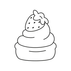 Isolated decorated cupcake Dessert icon Vector illustration