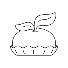 Isolated orange muffin Dessert icon Vector illustration