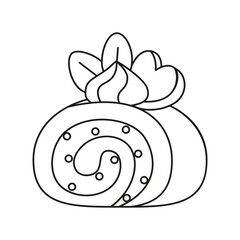 Isolated swiss roll Dessert icon Vector illustration