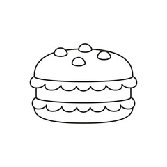 Isolated macaron cookie Dessert icon Vector illustration