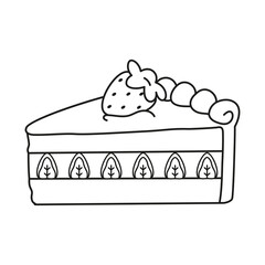 Isolated fruit pie Desseert icon Vector illustration