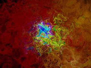 Abstract background illustration, modern hipster futuristic fractal flame graphic. colorful surreal poster, banner