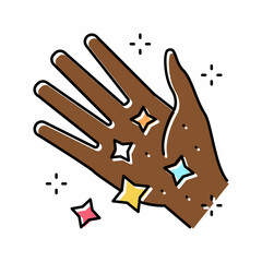 hand boho color icon vector illustration