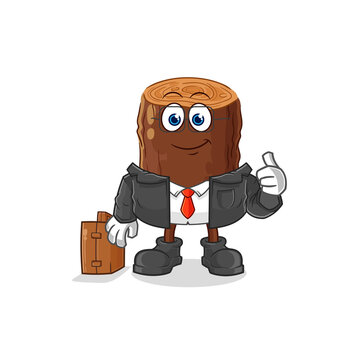 log office worker mascot. cartoon vector