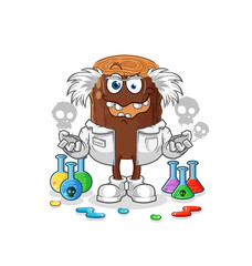 log mad scientist illustration. character vector