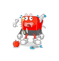 gasoline pump burp mascot. cartoon vector