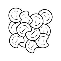 poppy seed line icon vector illustration