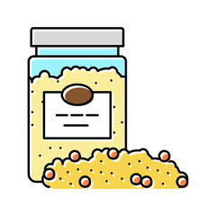 pollen bottle beekeeping color icon vector illustration
