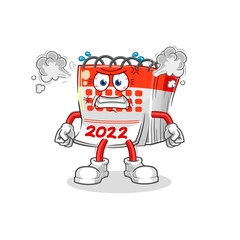 calendar very angry mascot. cartoon vector