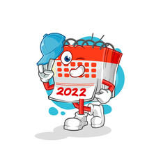 calendar young boy character cartoon