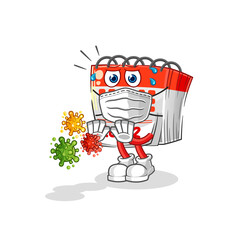calendar refuse viruses cartoon. cartoon mascot vector