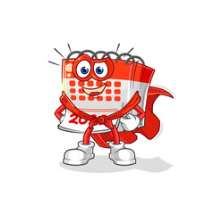 calendar heroes vector. cartoon character