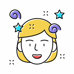 fun mood color icon vector illustration
