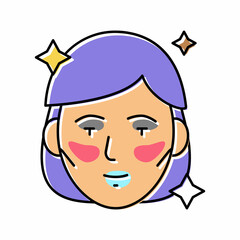 fashion makeup color icon vector illustration