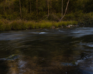 Flowing river in the mountains