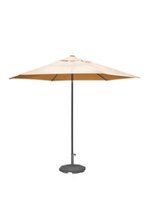 Canvas parasol umbrella with stand isolated on white background with clipping path © nuwatphoto