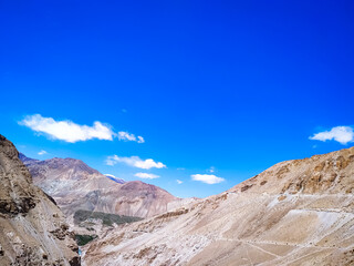Country landscape in the mountains. Himalayas. India.